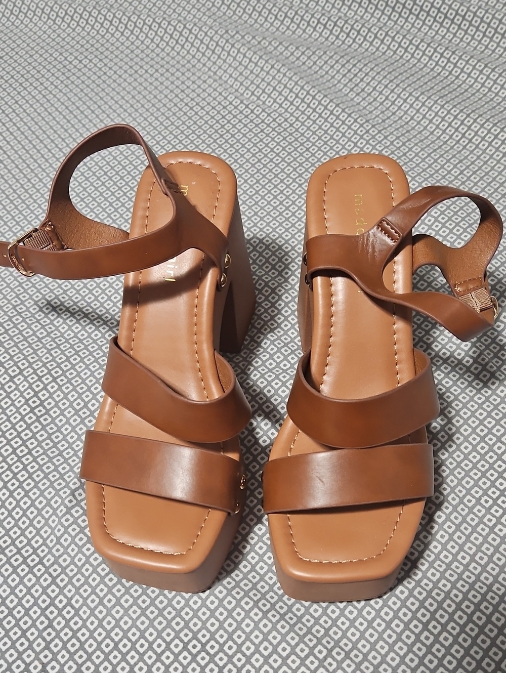 Women’s Brown Strappy Block Heel Sandals